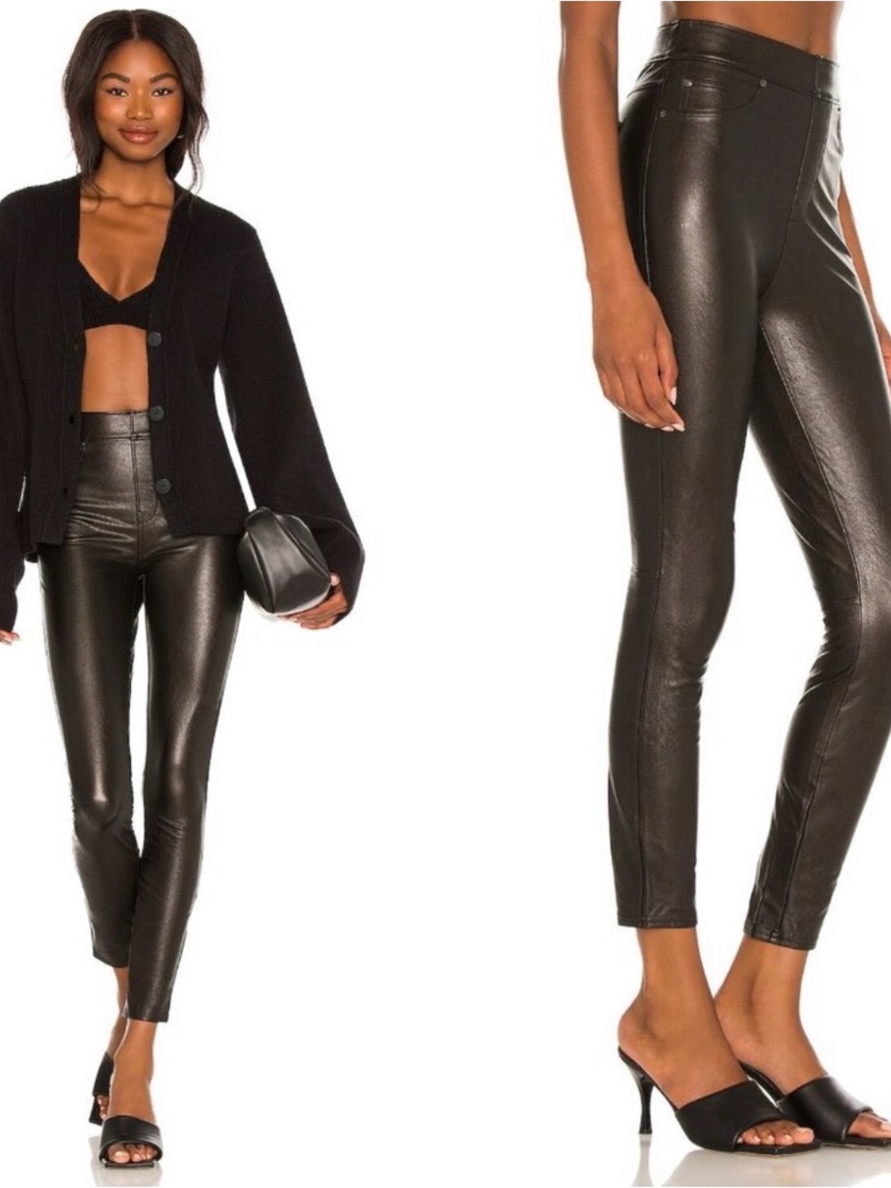 SPANX Faux Leather Skinny Ankle Pants